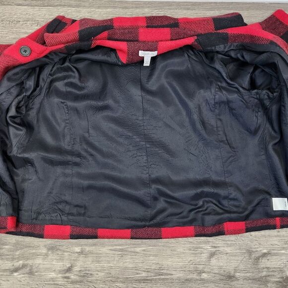 Relativity Jacket Buffalo Check Size PL Red and Black Plaid Wool warm cute - Picture 8 of 10